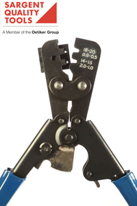SARGENT® Weather Pack Crimper 20 - 18 AWG 16 - 14 AWG #3138 CT Ratcheted crimp tool for automotive applications.  Designed to crimp Weather-Pack sealed terminals to factory specs. 