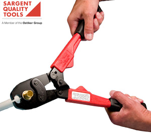 Dual Cavity Plumbing PEX Crimping Tool for PEX Copper Crimp Rings 1/2" & 3/4" -  SARGENT® #9306 STC